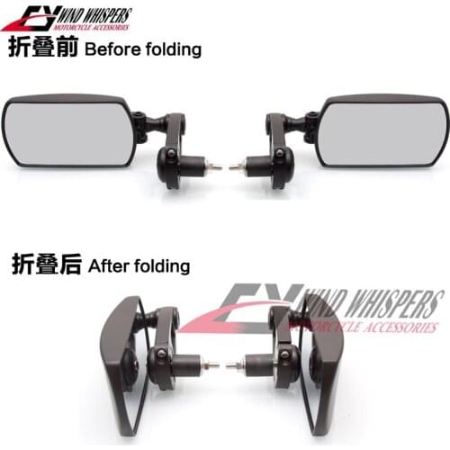 7/8"Handle Bar End Folding Mirrors For Yamaha Suzuki Ducati BMW Buell KTM Dual Sport Dirt Bikes ATV UTV Street Standard Naked