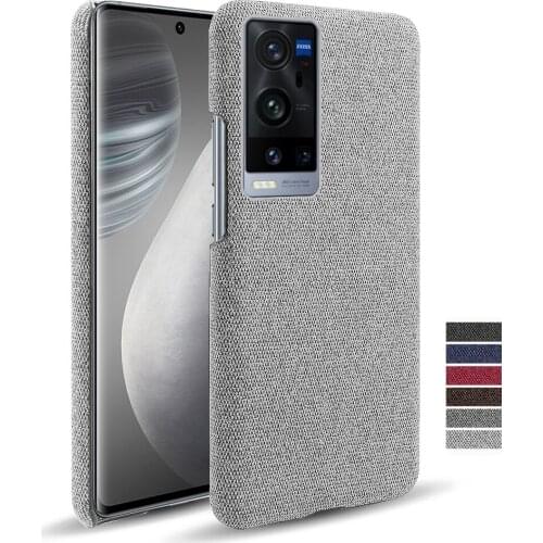 Cloth Leather Case For Vivo X60 X30 X27 X50 Pro Plus iQOO 3 Neo 5 Z1x U3 U1 NEX 3 3S 5G X23 Slim Retro Cloth Hard PC Cover Funda