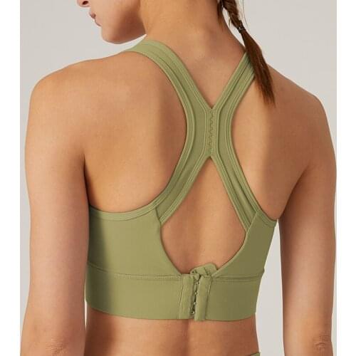High Impact Sports Bra Seamless Yoga Gym Push Up Brassiere Sport Femme Running Tank Top Fitness Women Adjustable Buckle Top