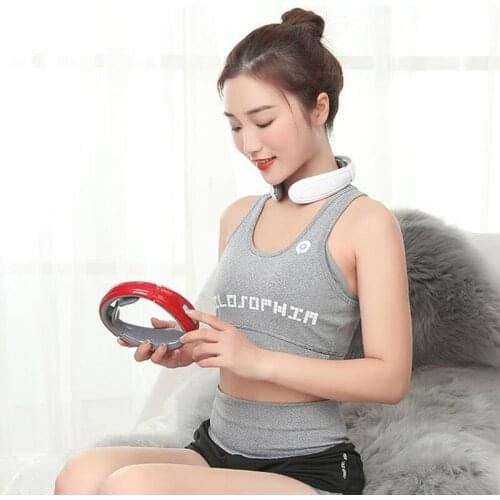 Intelligent Back and Neck Massager Electric Pulse Far Infrared Heating Pain Relief Tool Health Care Relaxation Cervical Massage