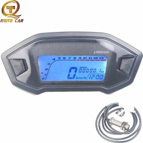 Universal Motorcycle Speedometer Digital Tachometer 6 Gear Velocimetro Scooter Hour Meter for Yamaha Nmax Honda Instrument Moto