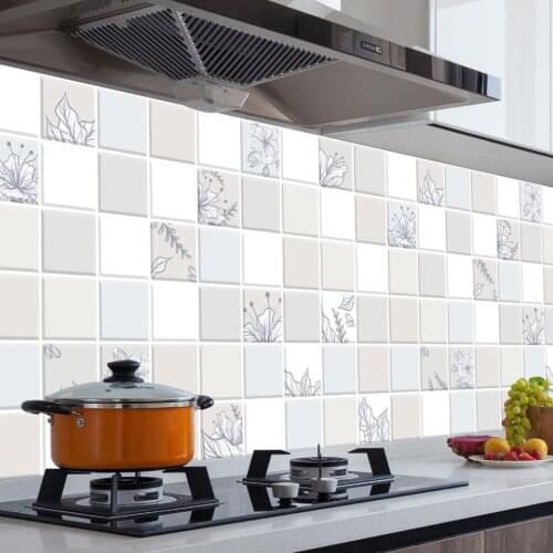 Vinyl Peel & Stick Decoration Homehold DIY Kitchen Wallpaper Oil-proof Stickers Self-adhesive Waterproof Wallpaper for Bathroom