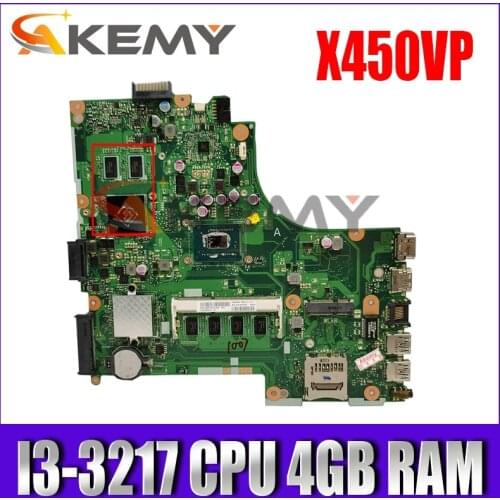 X450VP I3-3217 CPU 4GB RAM Motherboard REV 2.1 For ASUS X450VP X450V X450 A450V Laptop Mainboard Test OK