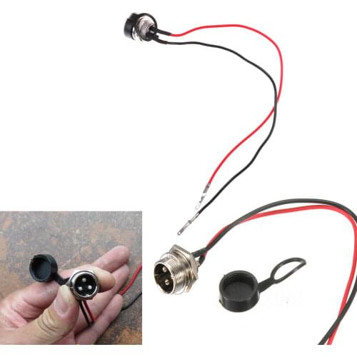24V 36V Battery Charger Port 3 Pin Inline Connector Jack Socket For Dolphin Electric Scooter Supply Practical Replacement