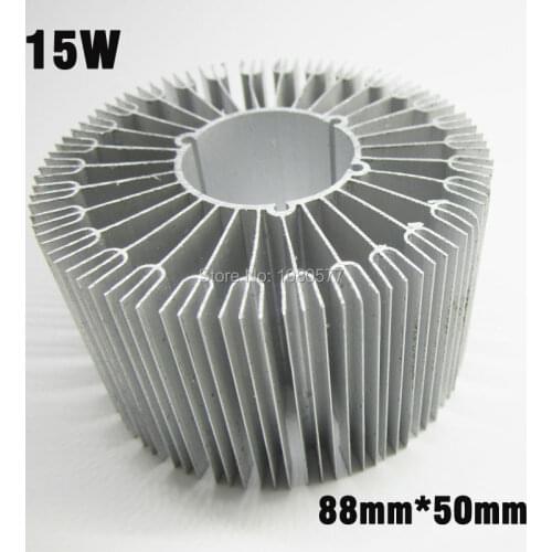 10pcs/lot D88mm H50mm LED Heat Sink Radiator, Cylinder Aluminum Profile For 12W 15W 18W LED Lamp DIY LED Accessories