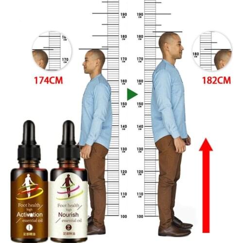 2PCS 15ML Brand Height Increasing Oil Medicine Body Grow Taller Essential Oil Foot Health Care Products Promot Bone Growth