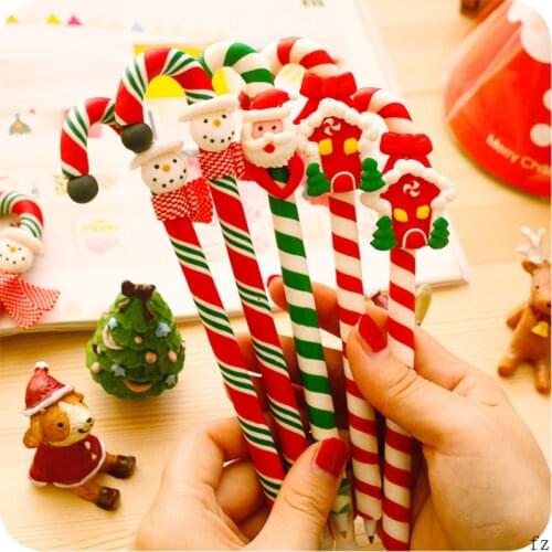 200 Pcs Christmas Cane Ballpoint Pen Christmas Ball Pen Christmas Gift School Office Supplies