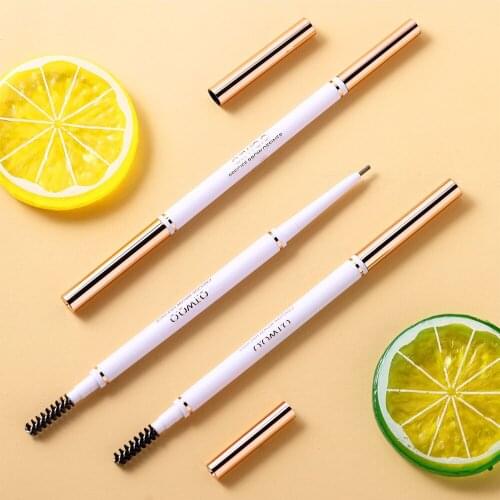 O.TWO.O Brand 4pcs/Kit Brown Eyebrow Pencil Long Lasting Ultra Fine 1.5mm Thin Eye Brow Makeup Set