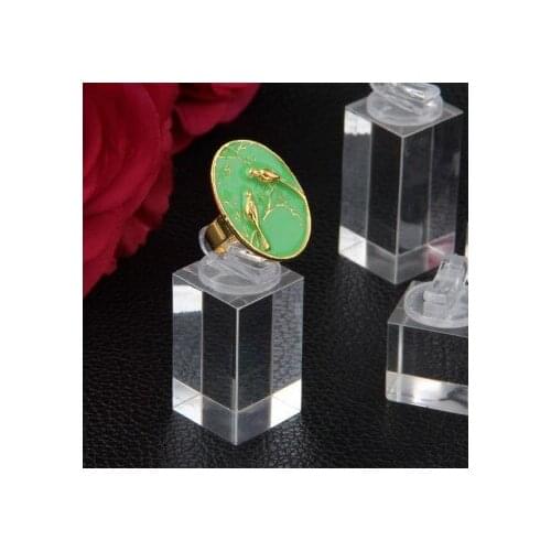 De Bijoux 5Sets 8-40mm Clear Plastic Finger Ring Display Stand 7pcs/set,Fashion Ring Display Stand Holder Showcase Organizer