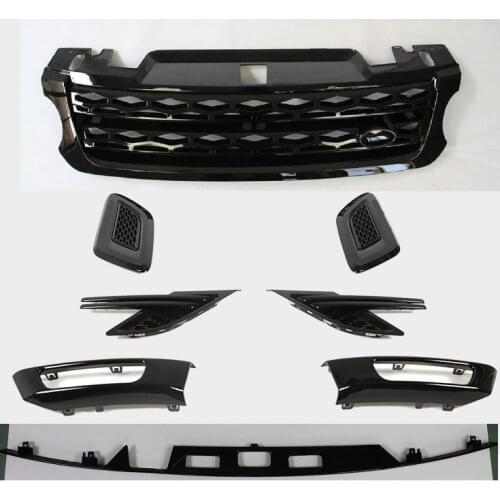 8Pcs Fit Land Rover Range Rover sport 2014 2015 2016 2017 front grille side vent hood vent log lamp cover rear door trim kits