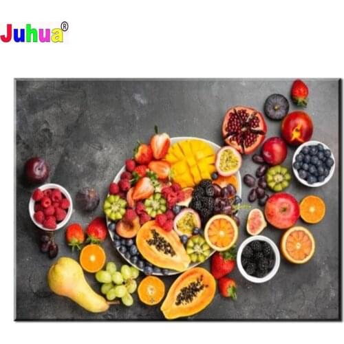Fresh Fruit and Vegetables Full DIY 5D Diamond Painting cross stitch kits Food diamond mosaic embroidery Art UY154