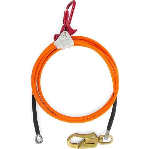 Climbing Equipment Steel Wire Core Flip Line Kit Positioning Rope Climbers Locator Installation Carabiner Mosquetao Aluminio