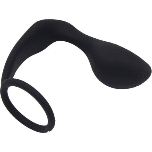 Anal Plug With Penis Ring Delay Ejaculation G-Spot Vagina Clitoris Stimulator Safe Silicone Butt Fidget Sex Toys For Women Men