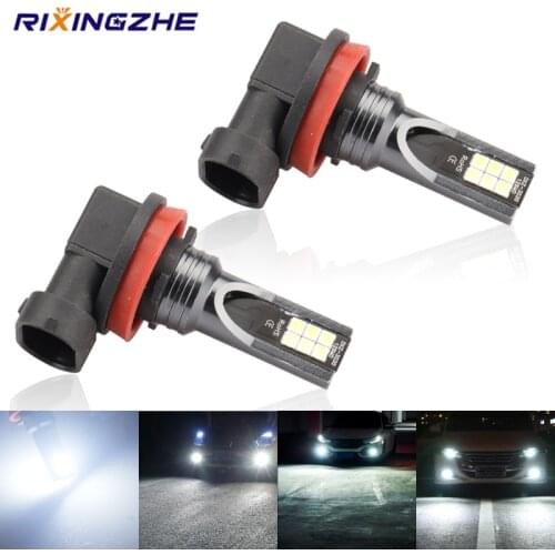 H11 LED H8 H9 H1 9005 9006 HB3 HB4 H7 H3 H4 Car Fog Lights With 3030 Chips 12LED 6000K White Auto Fog Lamp Day Running Light 12V