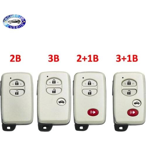 3+1/4/3 Buttons Remote Key Case Shell Fob for Toyota Avalon Camry 4Runner RAV4 Venza Land Cruiser with uncut insert key
