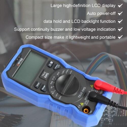 1 Set OW16B Digital Multimeter Compact High-definition LCD Display Universal Bluetooth Voltmeter for Voltage Measuring