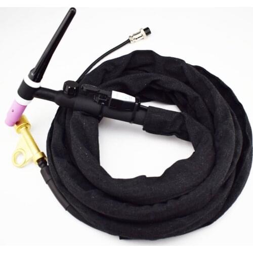 WP-17FV 150Amps Flexible Gas Valve Control TIG Torch 4M Power Cable Hose with 105Z57 adapter