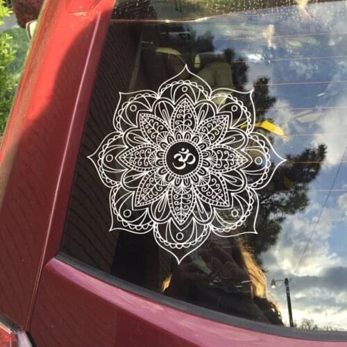 Classic Mandala Car Decal OM Mandala Sticker Yoga decal Boho Decor mandala Flower Decal wall sticker home decor living room A754