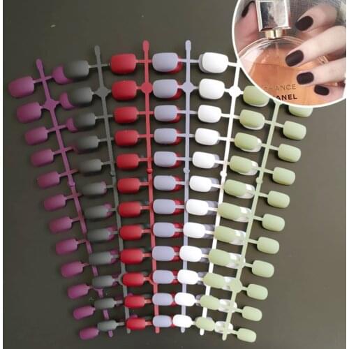 Short False Nails Press On Nails Top Forms for Nails Coffin Nail Tips Nails Fake Manicure Reusable False Nails With Glue