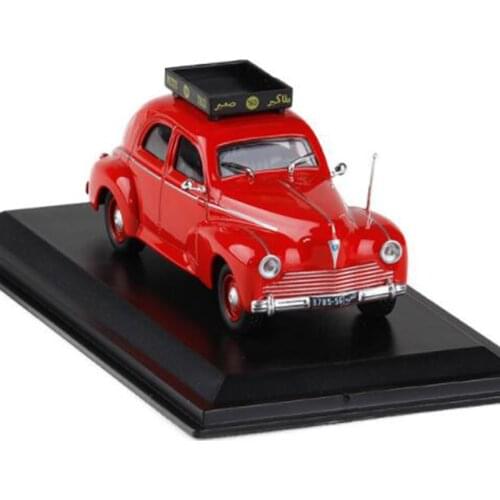 Red color 1:43 Scale Metal Alloy Classic Peugeot 203 casablanca 1960 cab Taxi Car Model Diecast Vehicles Toys F Collection