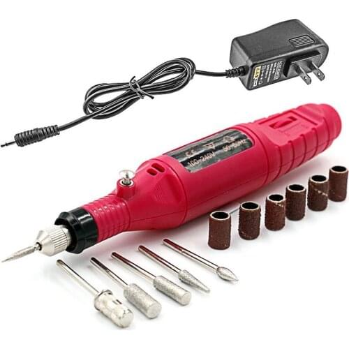 Cordless Electric Nail Drill Machine Kit Manicure Art Pen Pedicure Tool File Acrylic Nail Art 6 Bits Drill Polish Machine