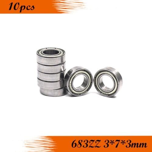 10pcs/lot Free Shipping 683ZZ 683 zz Bearings 3x7x3 mm Miniature Ball Bearings 683 Z L-730ZZ