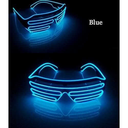 Fashion Glowing LED Shutter Sunglasses Cosplay Costume Accessories Neon Decor Decorative Glasses Eye Wear For Halloween Party