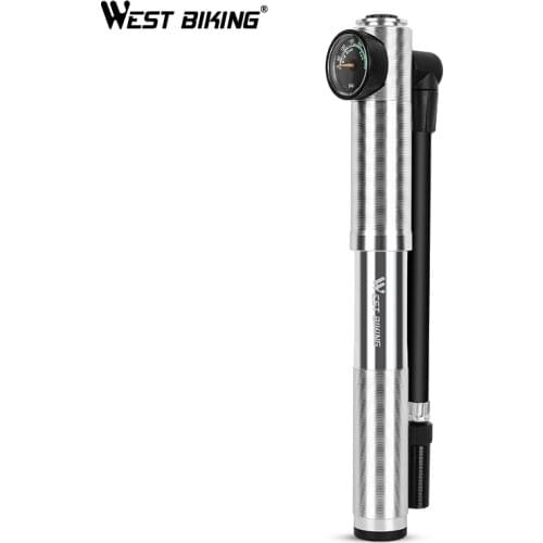 WEST BIKING Bicycle Pump for Front Fork & Rear Suspension Aluminum Alloy Bike Tire Inflator Schrader Presta Valve 300 PSI Pump