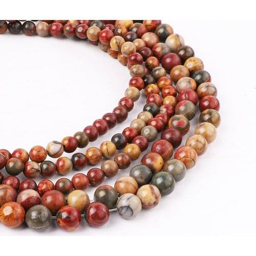 Wholesale Natural Stone Red Picasso Jasper GemStone Loose Beads DIY Jewelry Making