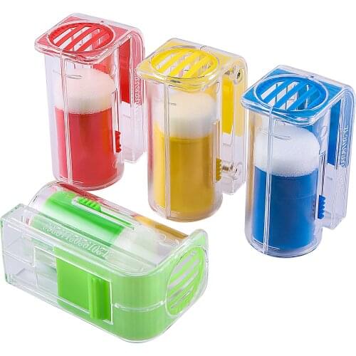 Bee Queen Marker Bottle Bee Mark Cage Plastic One Handed Marking Catcher With Plunger Plush Garden Beekeeping Supplies 1Pc