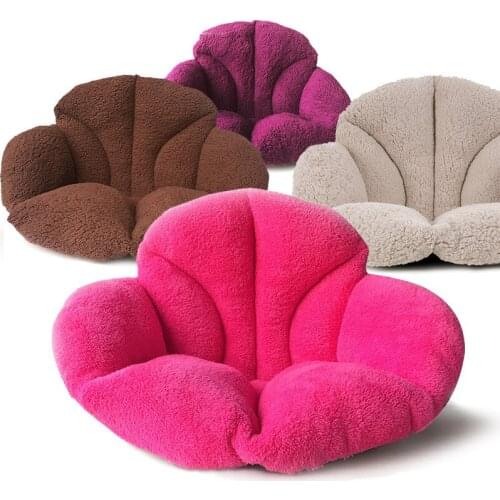Plush Warm Sofa Cushion Thickened Waist Support Cushion Tatami Warm Office Student Chair Cushion