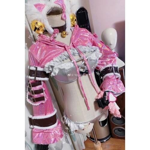 [Customized] Anime Game Destiny Child Pekhet Gothic Uniform Party Dress Any Size Cosplay Costume Halloween Women Free Shipping