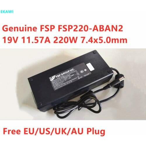 Genuine FSP FSP220-ABAN2 AC Adapter For 19V 11.57A 220W Laptop Power Supply Charger 7.4x5.0mm