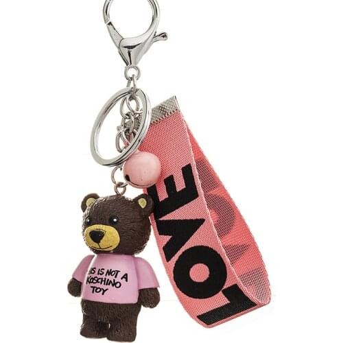 Arrival Cute Teddy Bear Key Chain TOY'Bear KeyChain Animal Pattern Key Holder For Girl Friend