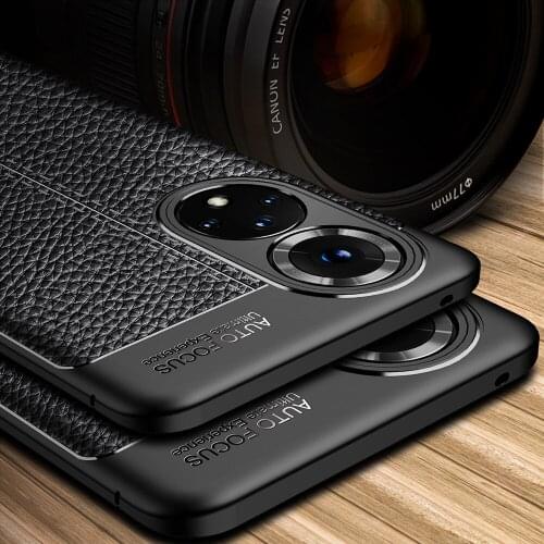 Shockproof Phone Case for Honor 50 Pro 50 SE 5G View 40 Leather Texture Soft Silicone Back Cover for Huawei Nova 8 Pro