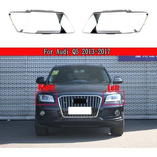 Front Car Transparent Lampcover Auto Lamp Case For Audi Q5 2013 ~ 2017 Glass Lens Shell Car Front Headlight Cover Light Caps