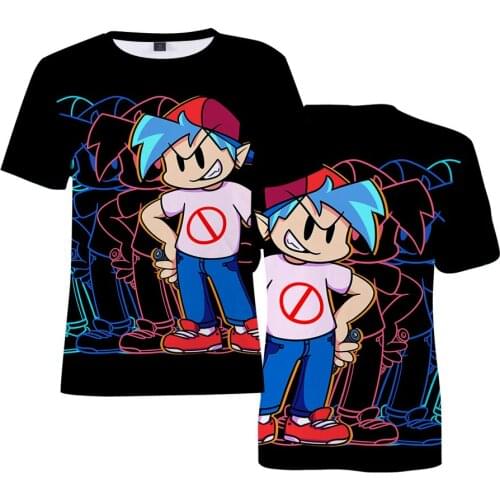 Friday Night Funkin T Shirt 3D Cosplay Men Women T-shirt 3D Children Top Summer Short Sleeve Tops Casual Streetwear Clothes