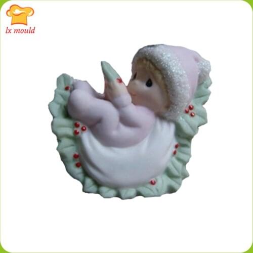Christmas Baby Silicone Mold Resin Clay Mould Doll Chocolate Candy DIY Decoration Tools
