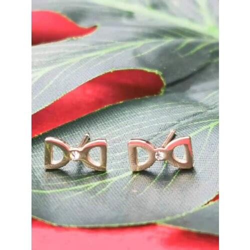 Drill eight character brand exquisite luxury woman earring jewelry stainless steel