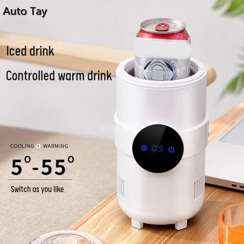 Touch Screen Cooling Beverage Drinks Cans Smart Car Cup Holder Cooler Warmer Auto Cup Drink Holder for Camping Travel Driving