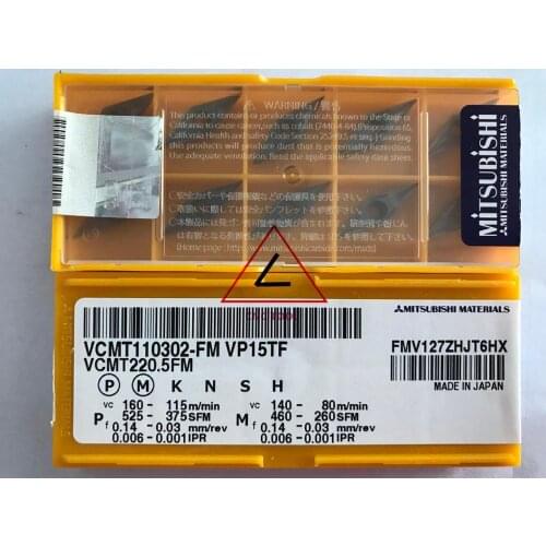VCMT 110302 FM VP15TF 10pcs original Mitsubishi turning insert DIAEDGE
