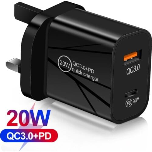 20W/18W PD Type-C Fast Charger For Apple iPhone 12 11 Pro 8 Plus XR XS Max Samsung Huawei Xiaomi Power Phone Adapter US EU AU UK