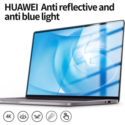 KPAN Anti-blue Light Laptop Tempered Glass Film 9H Anit-Scratch HUAWEI Matebook X 2020 Screen Protector with Keyboard Film