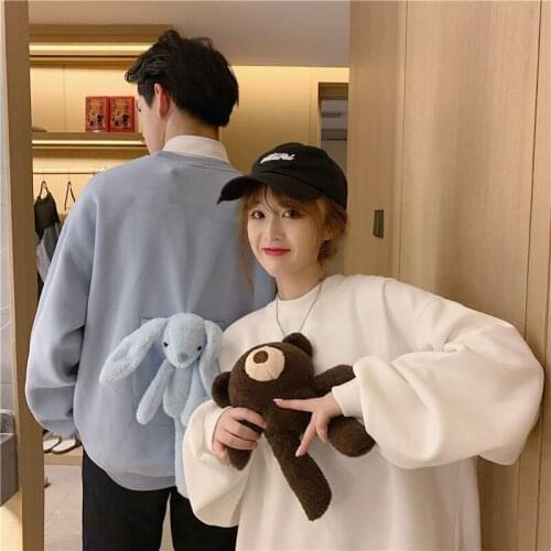 Women Hoodies Spring Loose Cute Bear Rabbit Cartoon Kawaii New Long Sleeve Cute Hoodies Lovely Fashion Women Girls Sweatshirt