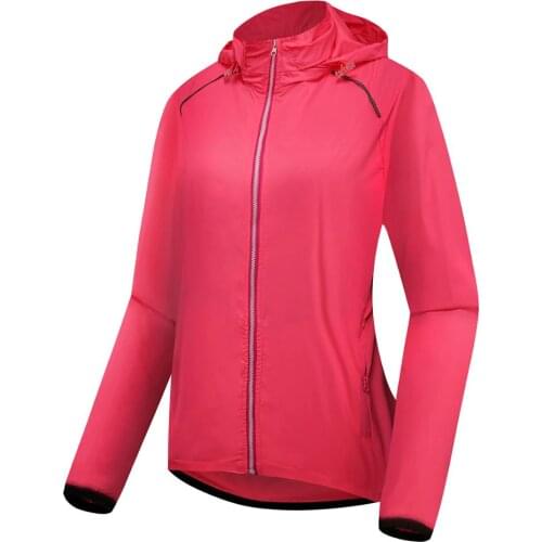 Women Bike Jackets Reflective Anti-Rain Windbreaker Windproof Light Running Anti-UV Cycling Wind Coats Bicycle Tops
