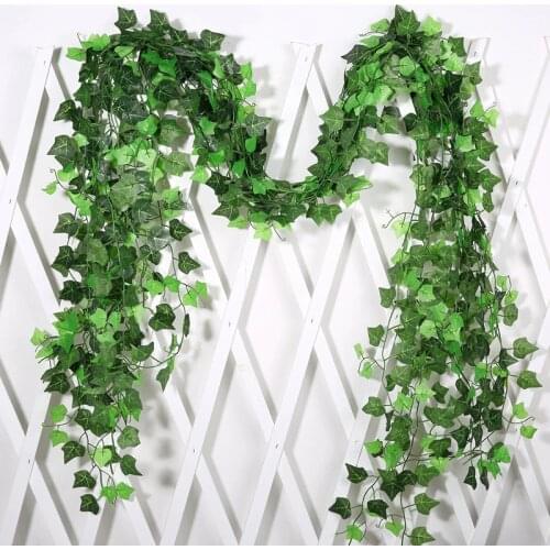 1.8M Artificial Ivy Leaf Garland Plants Vine Simple Fake Foliage Flowers Home Decor Plastic Artificial Flower Rattan string