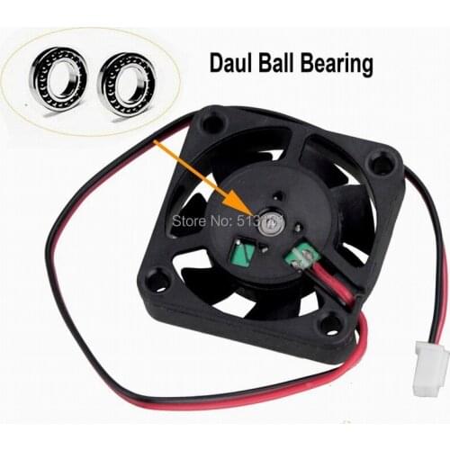 50 pieces/lots Gdstime 40mm 4cm 12V Ball Bearing 40mm x 40mm x 10mm 2Pin Mini Case Cooler Cooling Fan
