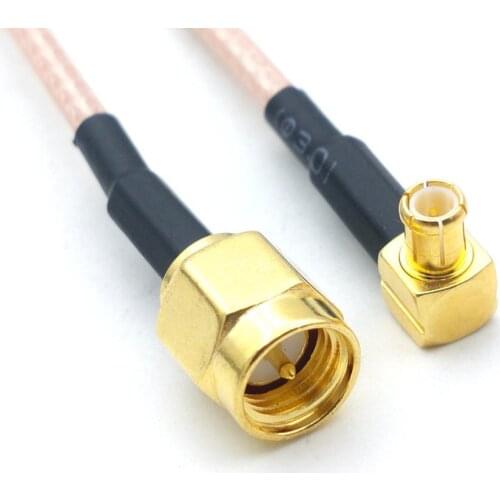 50PCS SMA male to MCX male right angle pigtail cable RG316