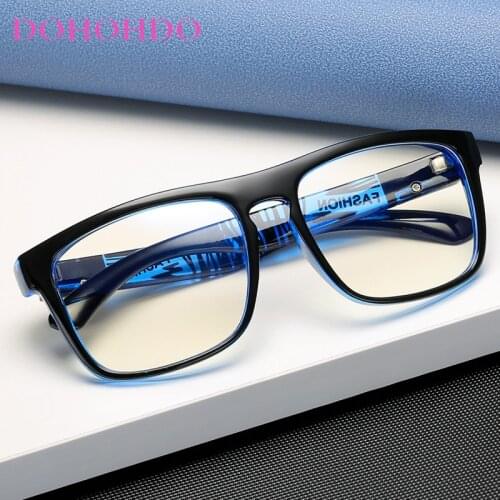 Anti Blue Light Glasses Frame For Men Women Clear Lens Computer Gaming Anti-UV Eyeglasses Fashion Square Eyewear Optical Frame