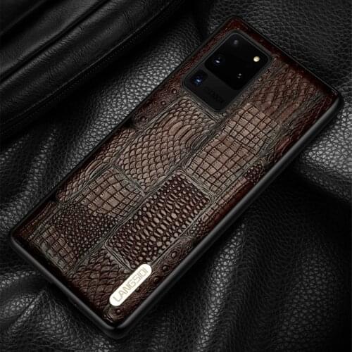 LANGSIDI Brand Phone case For samsung Galaxy s21 ultra S20 PLUS s10 a31 a51 a71 a50 M31 M51 Genuine leather shockproof cover
